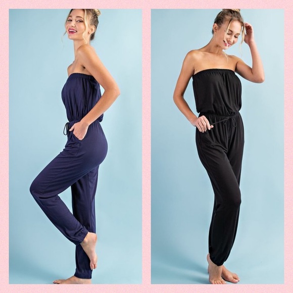 🖤 JUST BE STRAPLESS JUMPSUIT - Picture 3 of 4